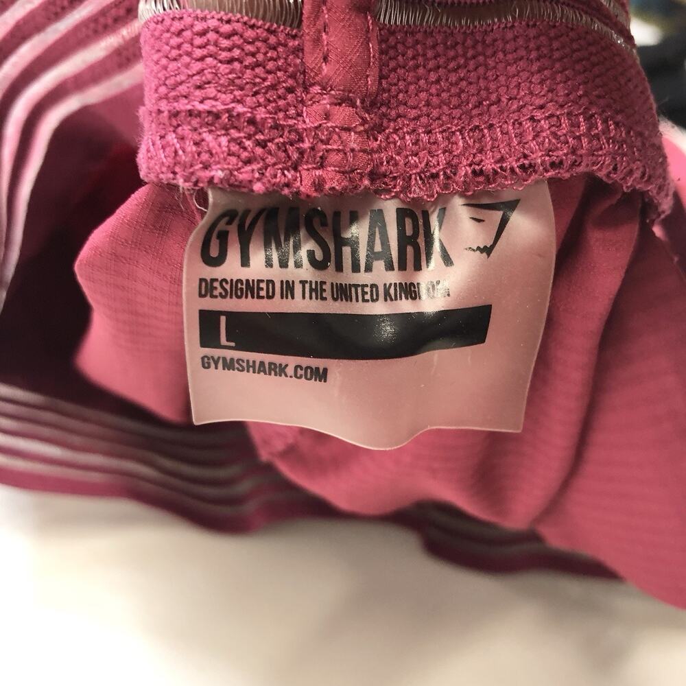 Gymshark Mesh Waits Running Shorts Women’s Sz Large Deep Red Lightweight - Picture 2 of 6